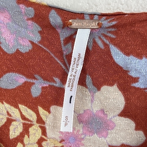 Free People Ava Floral Print Reversible Micro Top Size Small Women - Picture 8 of 12